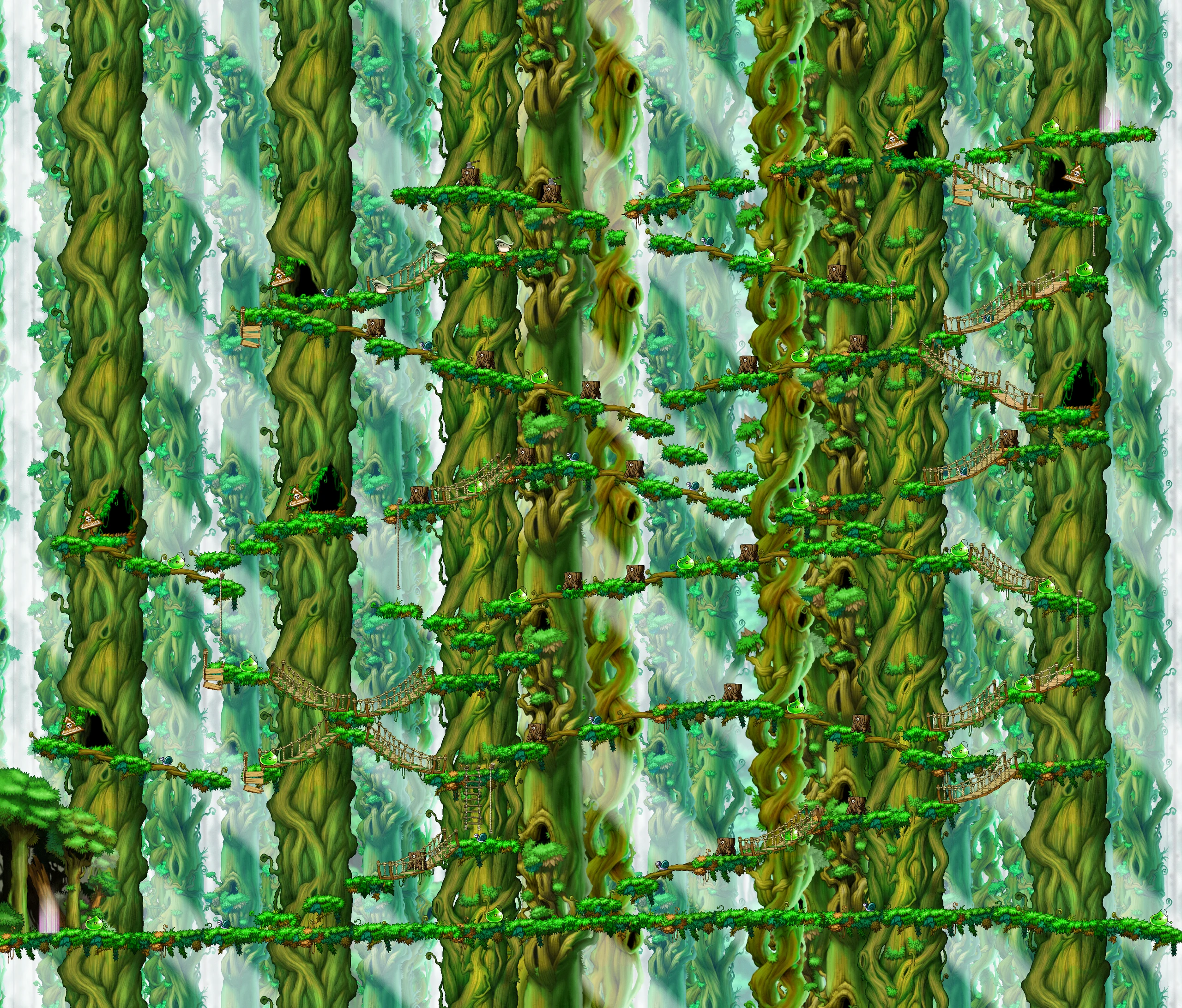 The Forest South of Ellinia map layout