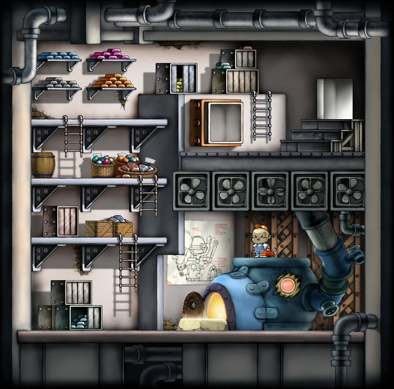 Kerning City Repair Shop map layout