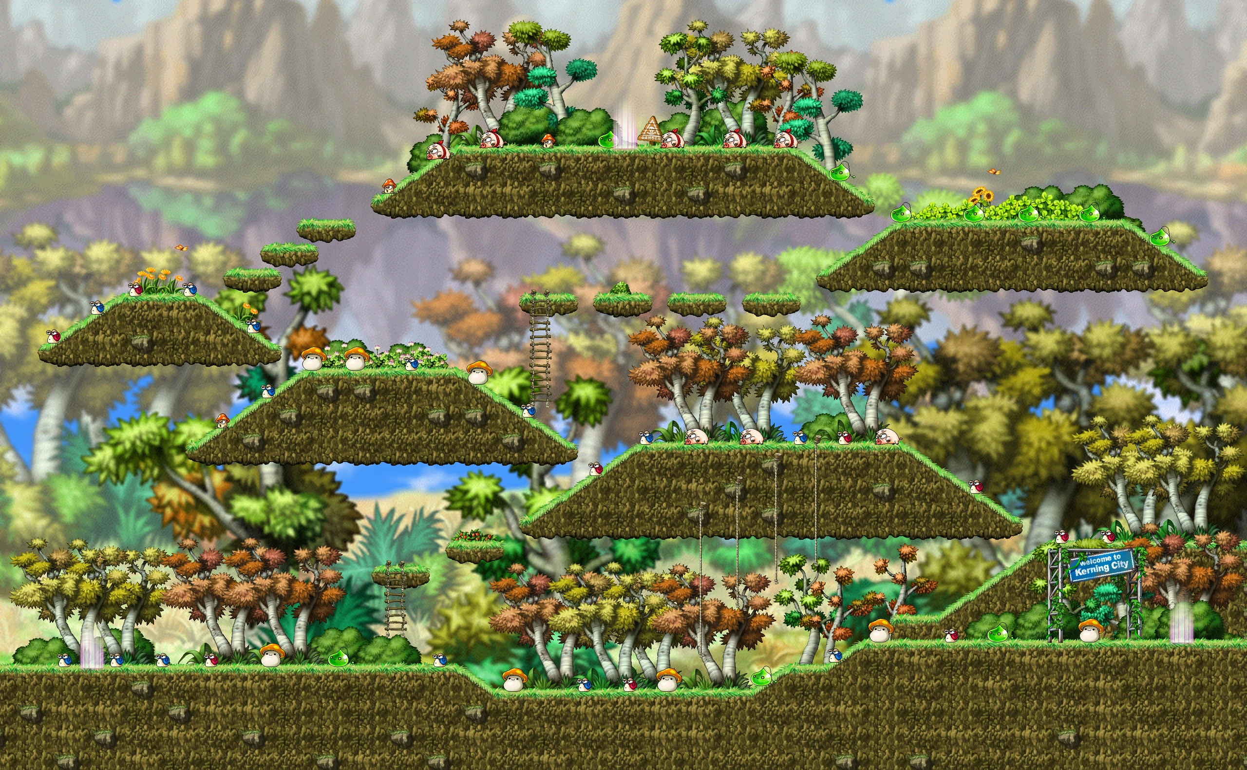 Kerning City Middle Forest I map layout