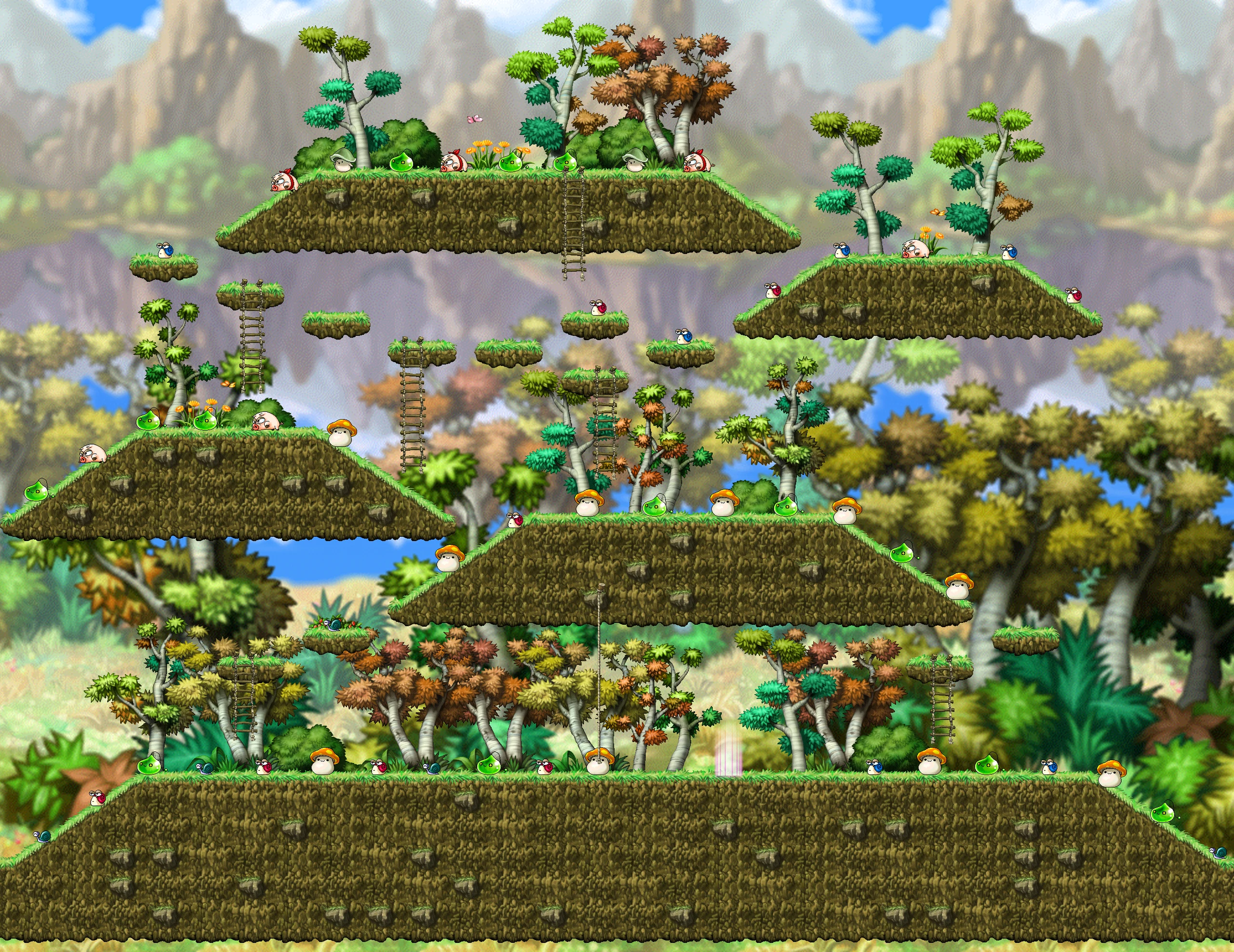 Kerning City Middle Forest III map layout