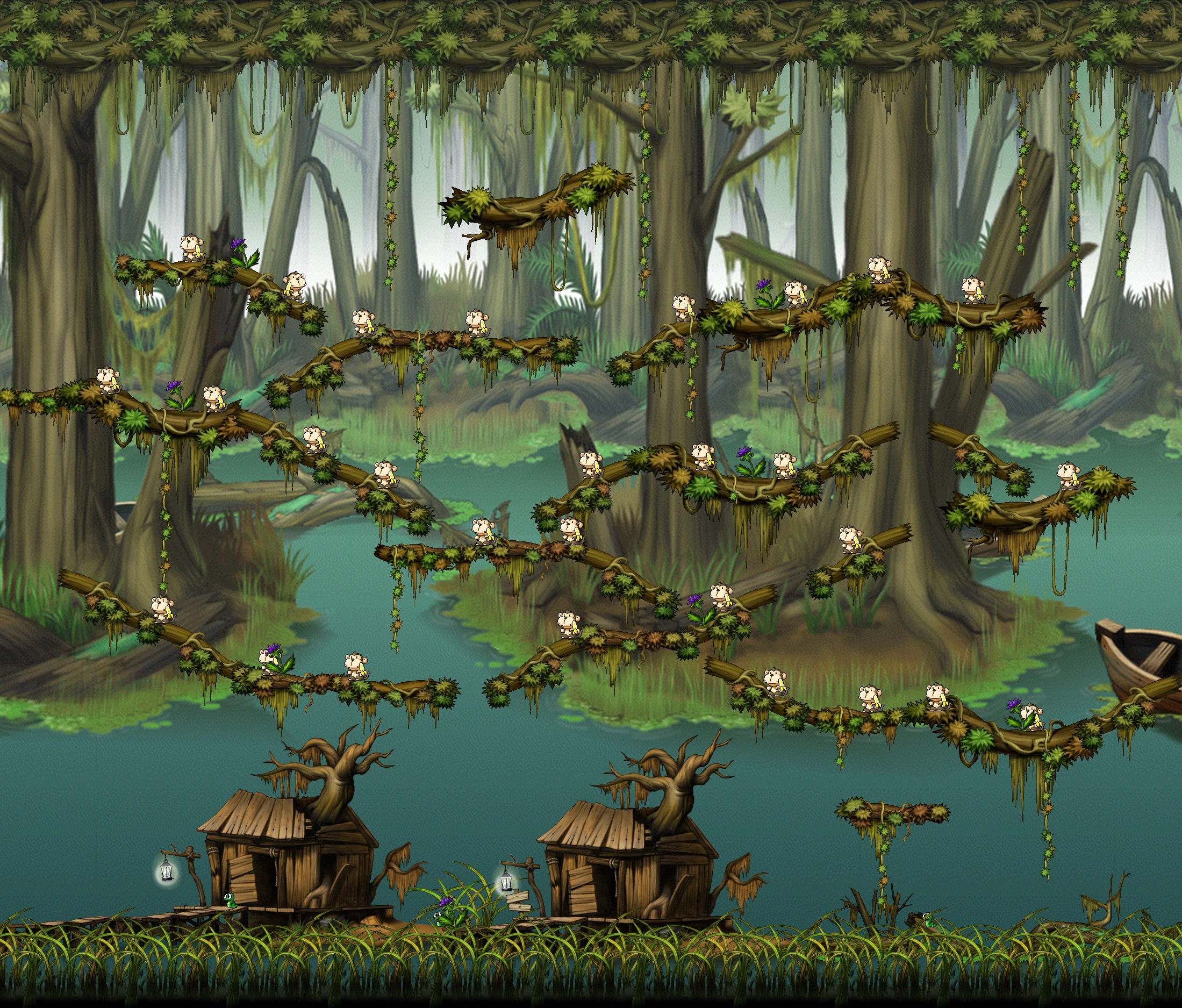 Monkey Swamp I map layout