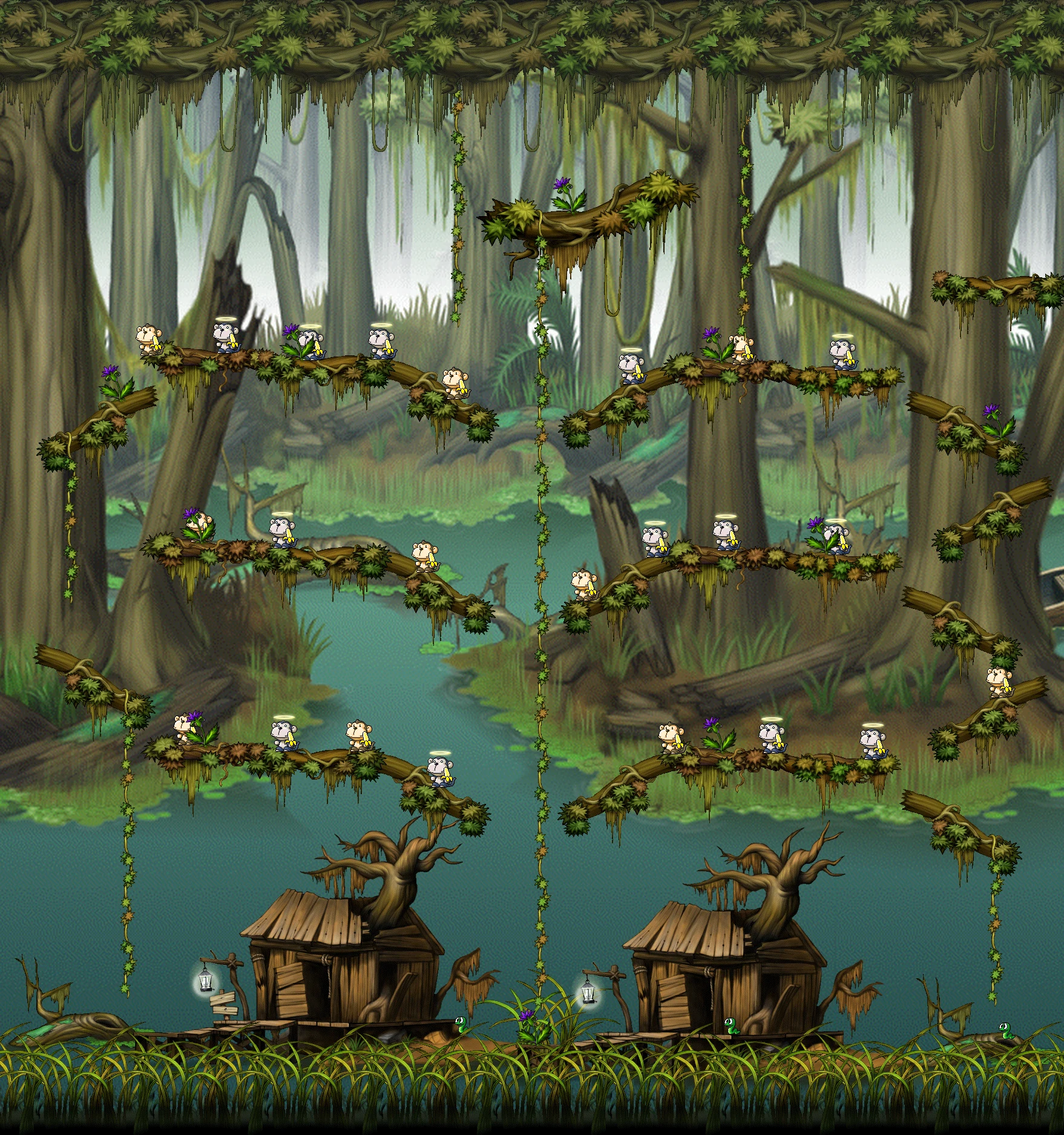 Monkey Swamp II map layout