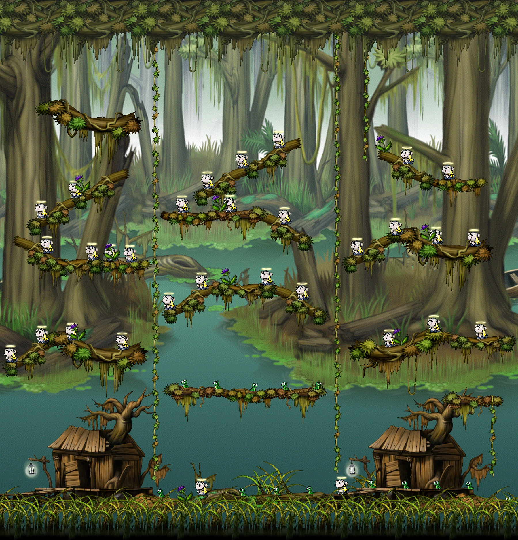 Monkey Swamp III map layout