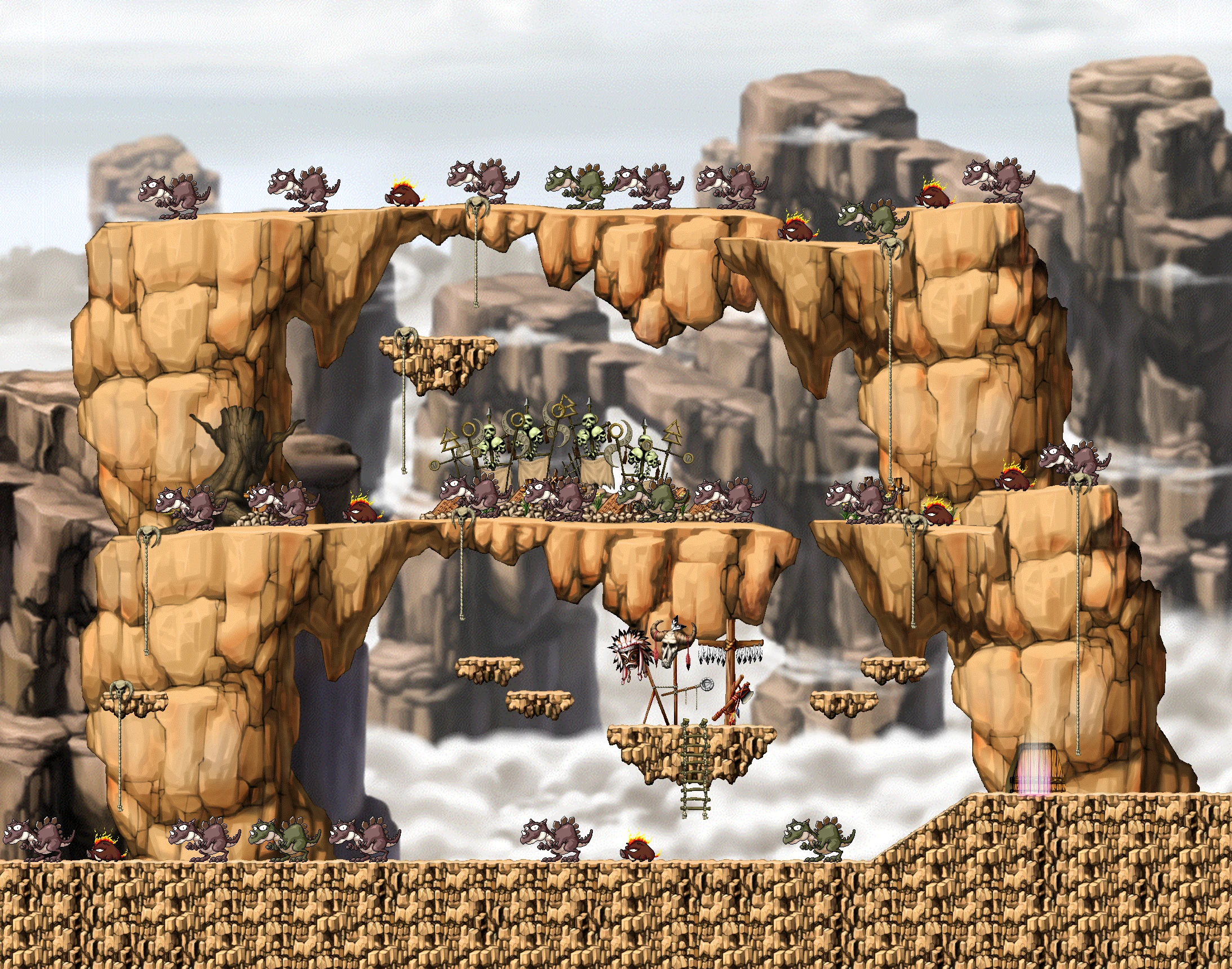 Dangerous Valley II map layout