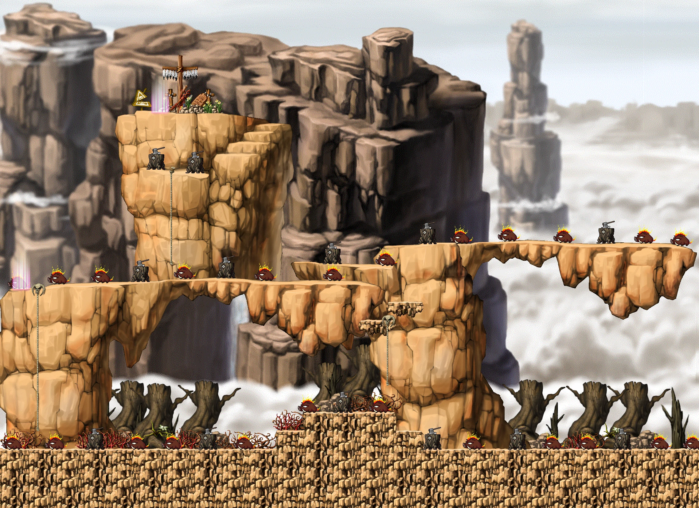 The Burnt Land III map layout