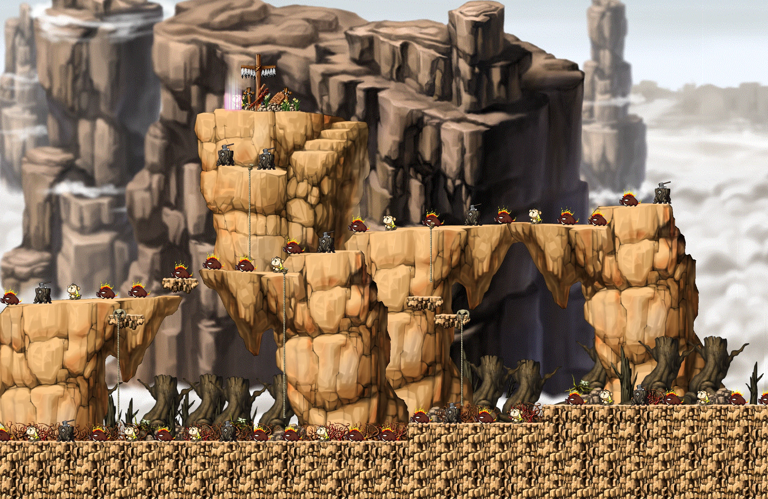 The Burnt Land V map layout