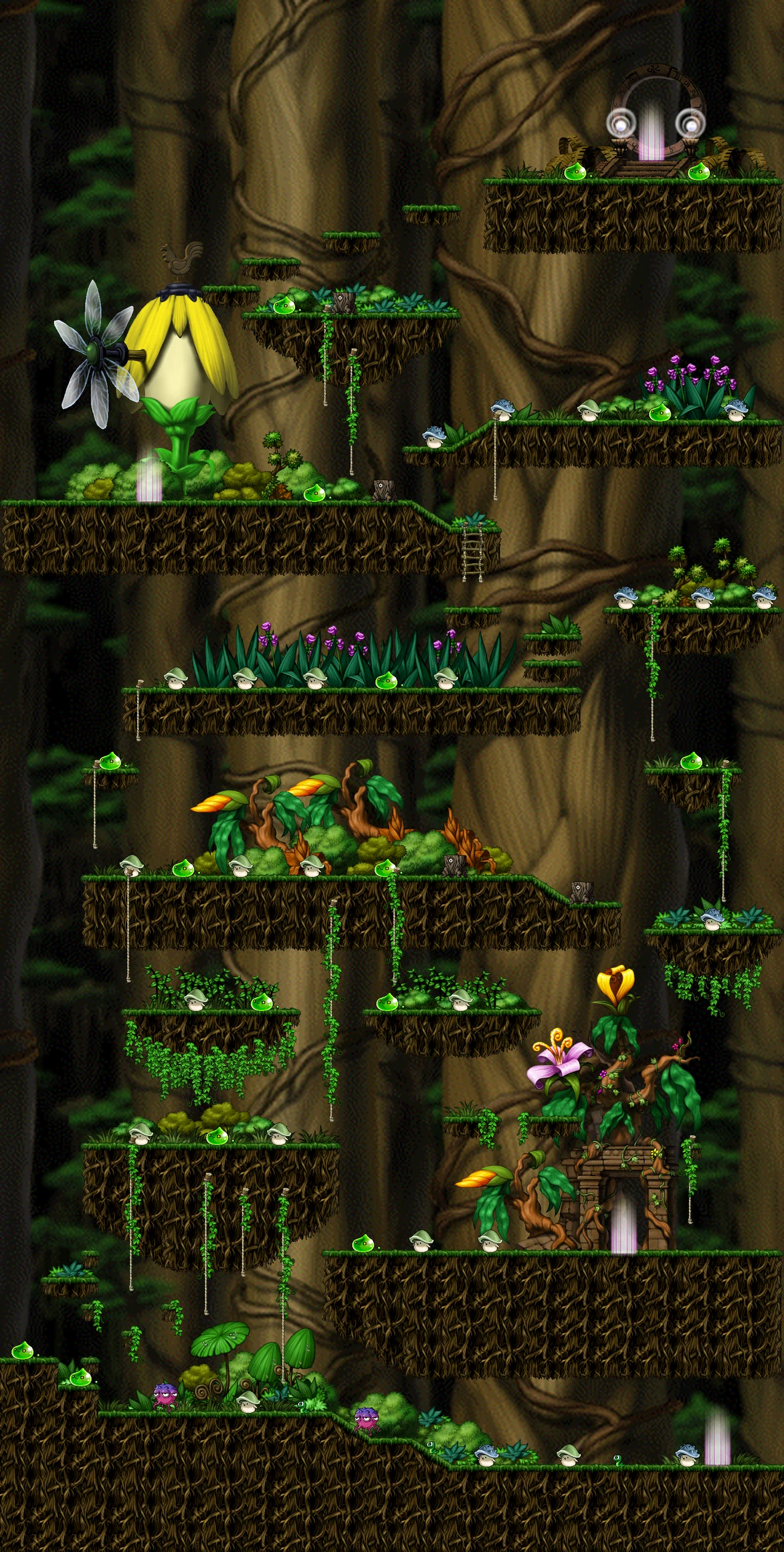 Swampy Land in a Deep Forest map layout