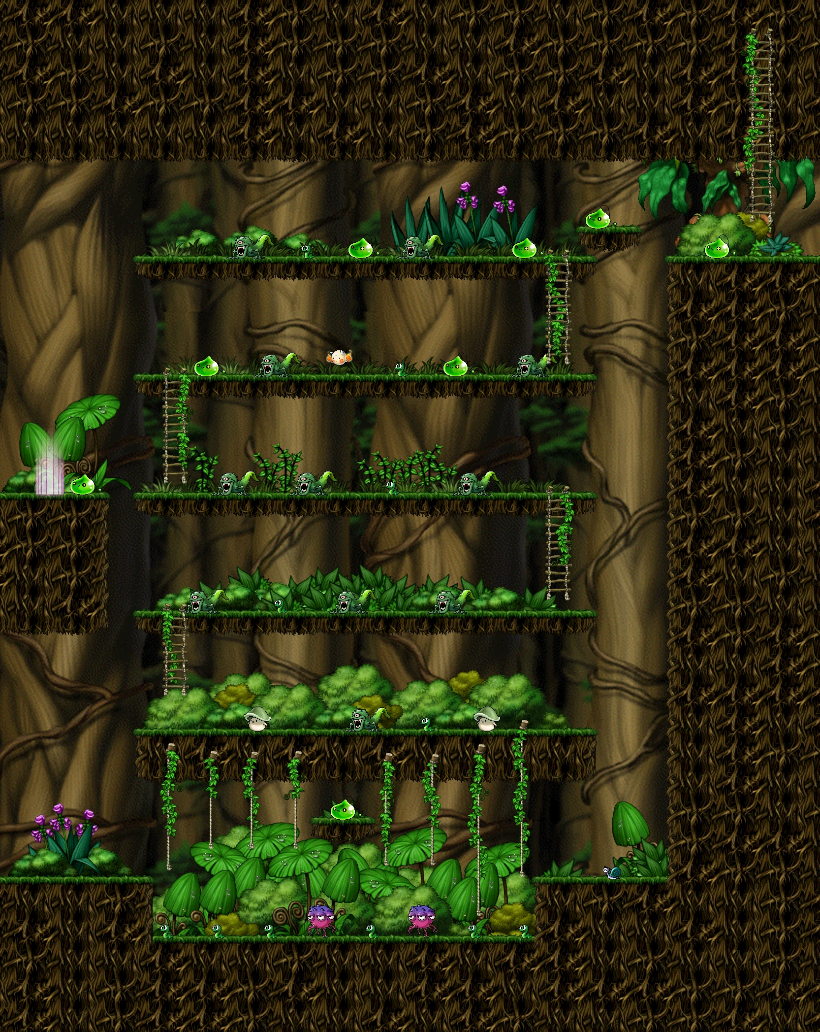Hunting Ground in the Deep Forest I map layout