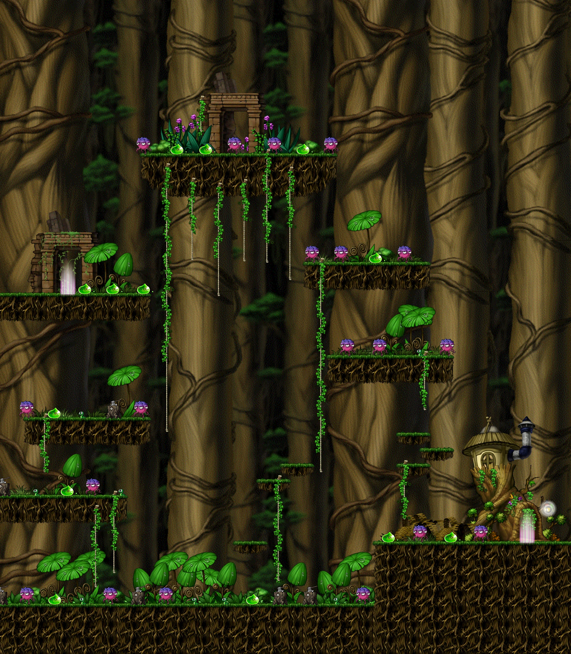 Damp Tree-Forest map layout