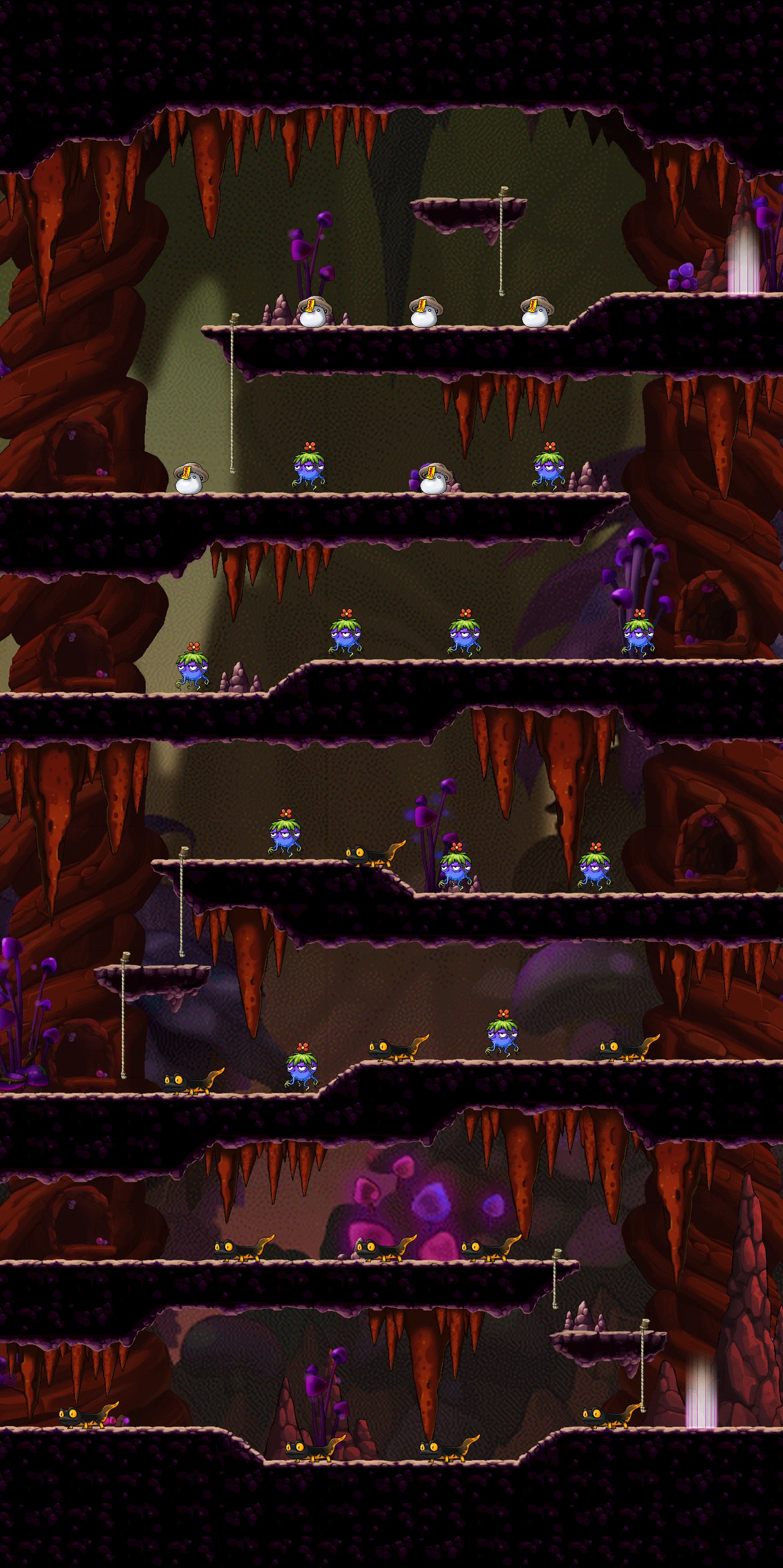Perilous Descent II map layout
