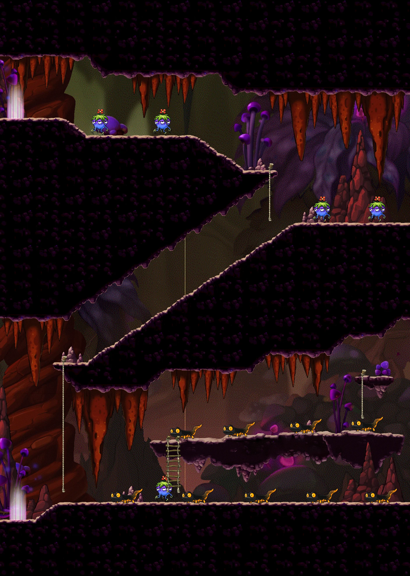 Perilous Descent III map layout