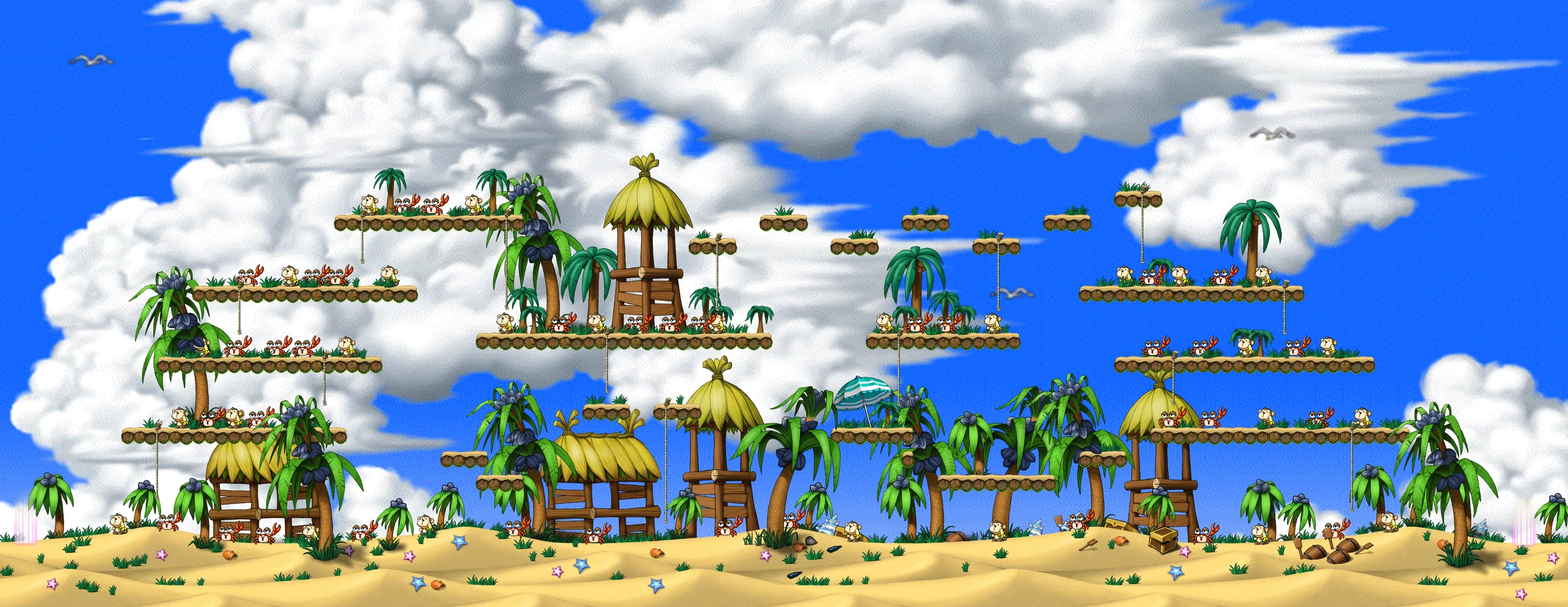 A Look-Out Shed Around the Beach map layout