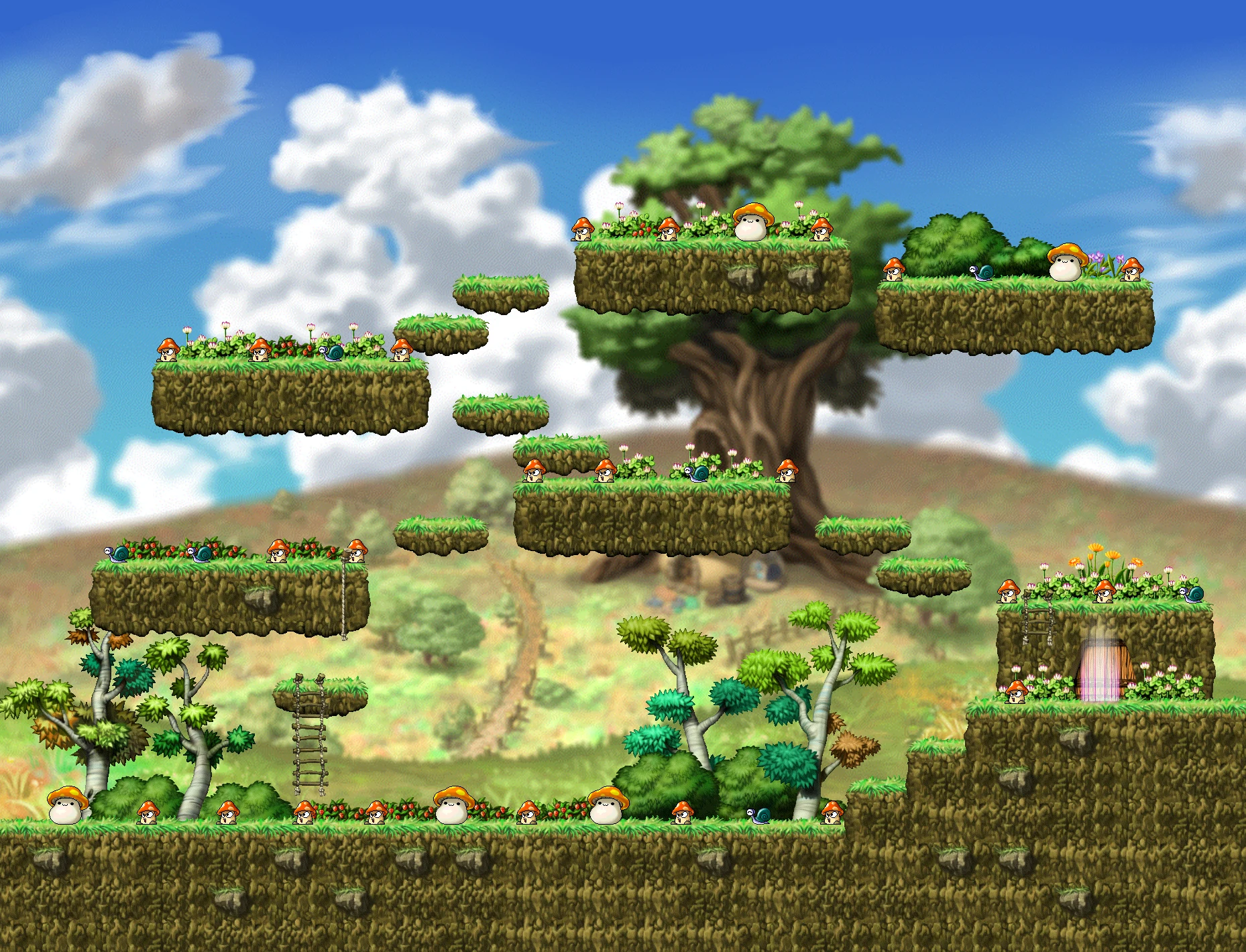 Mushroom Garden map layout