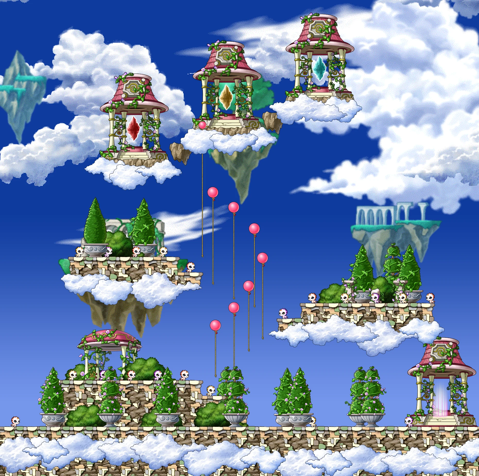 The Road to Garden of 3 Colors map layout