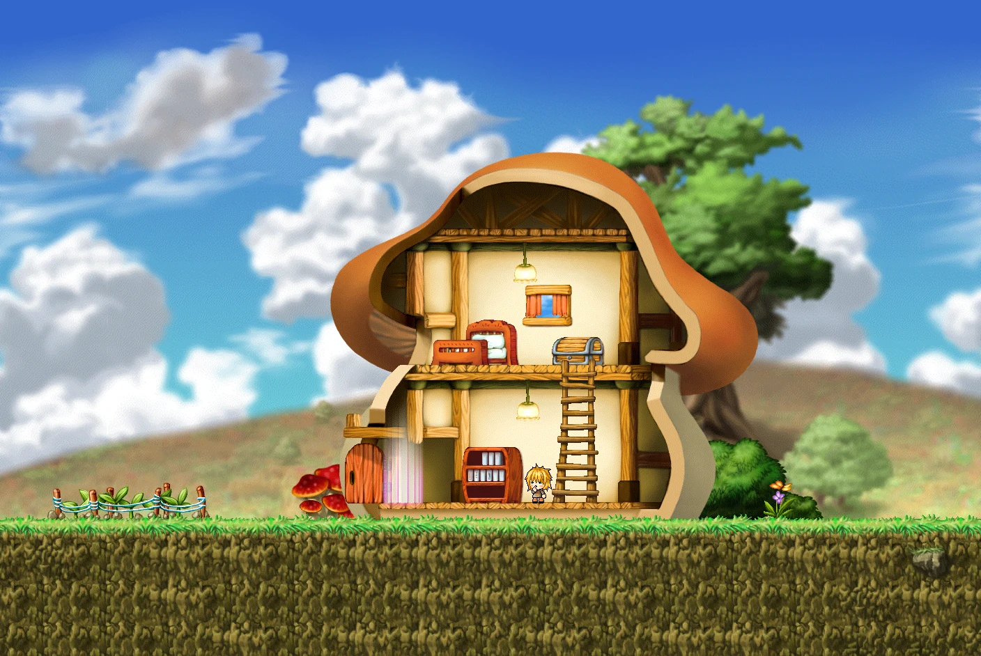 Mushroom Town Townstreet map layout