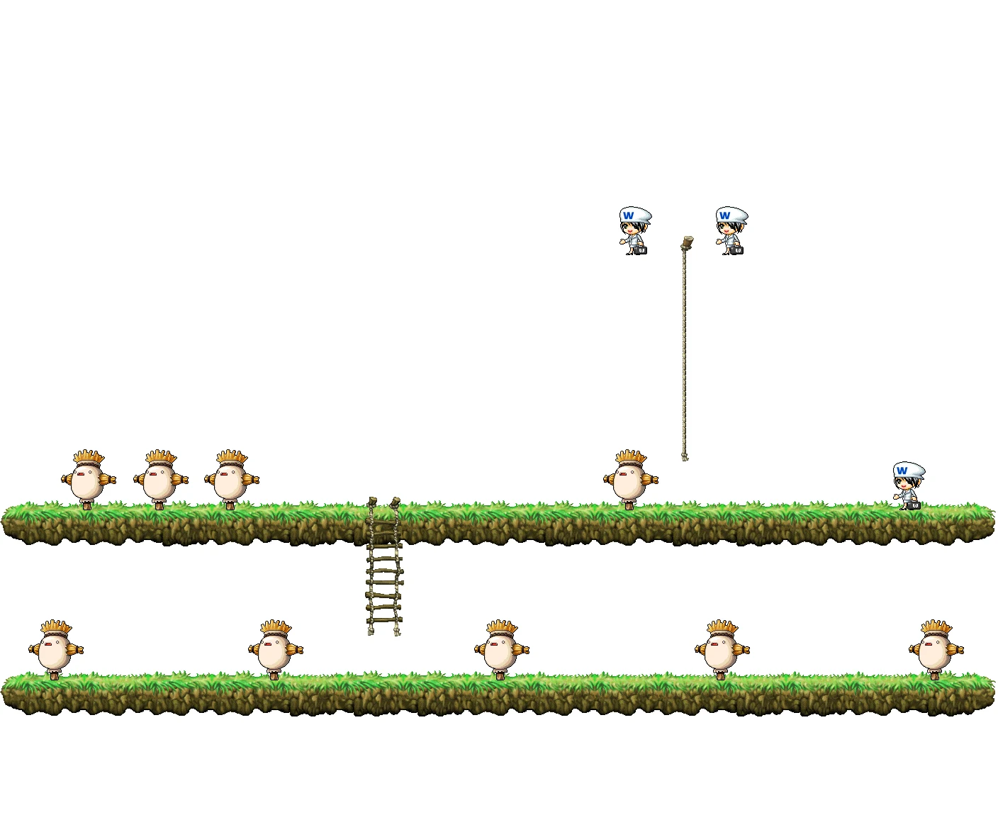 White Map with Mob map layout